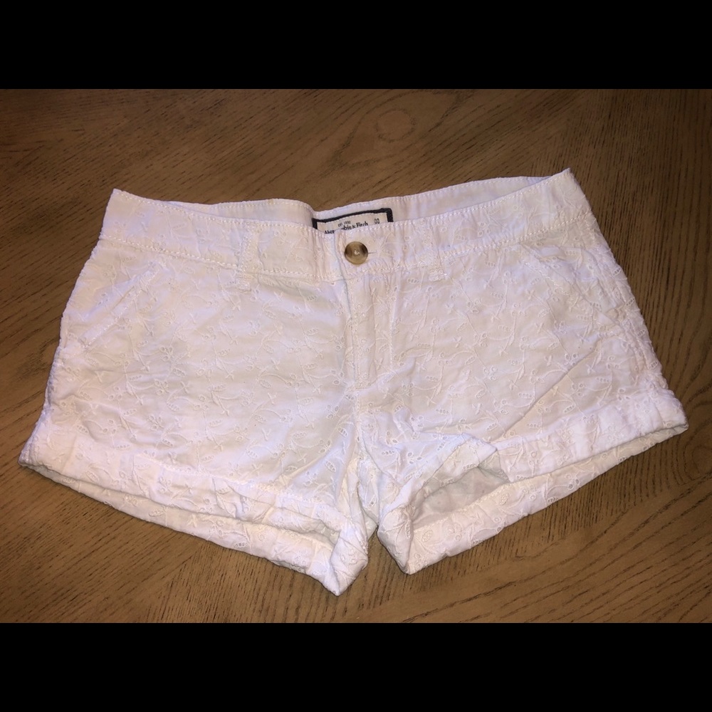 24" White Eyelet Shorts